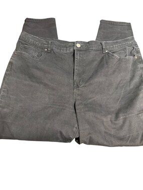 Terra & Sky Black Skinny Jeans Denim Cotton Blend 5 Pocket Plus Size 22W